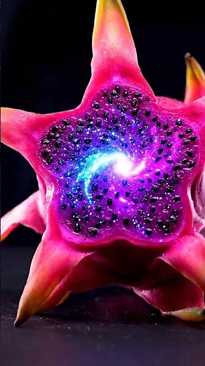 “Dragon Starfruit Slice — Neon Cosmic Core REVEAL! 🌟🔥”#visualasmr #satisfyingasmr