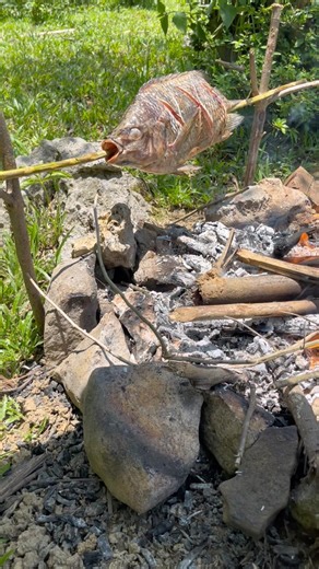 Grilled perch with oyster sauce. #campcooking #camp #food #cooking #fish #outdoors #outdoorcooking