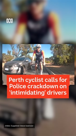 A Perth cyclist is calling for more intervention from WA Police to combat drivers who 'deliberately intimidate' cyclists. Steve Gaensler told Mark Gibson on 102.5FM ABC Perth that he 'logs' unsafe incidents with motorists by uploading videos to a cycling safety website and informs Police through Report a Hoon, but says these close calls are happening more often. WA’s peak cycling body Westcycle has requested a meeting with WA Police over these close passing incidents. Are you a road cyclist? Hav