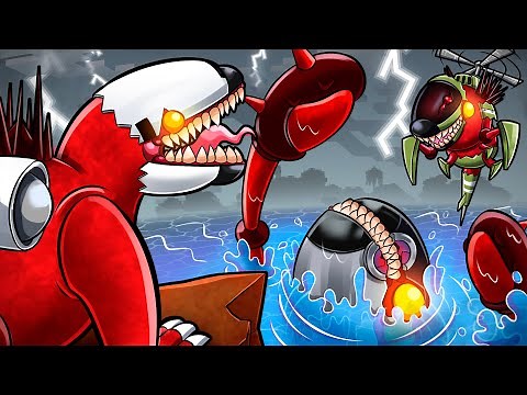 INFECTED SKY vs INFECTED HELICOPTER vs INFECTED DEEP SEA! (Minecraft)