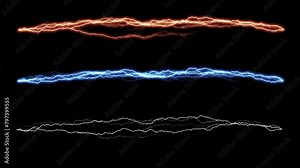 Power of Lightning with Dynamic Beam Effects animation with transparent background