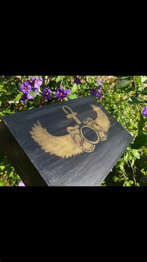 🤎𓂀 New Egyptian Altar Box Available 𓂀🤎 Customized orders always welcome. Whatsapp 0624015919 to order #egyptian #egyptianaltar #paganthings #pagan #alchemists #witches #witchcraft #egypt #ankh #tarotbox #tarot #divination #altar #altartools #maat #hathor #bastet #egyptiangoddess #arthousegaia #southafricans