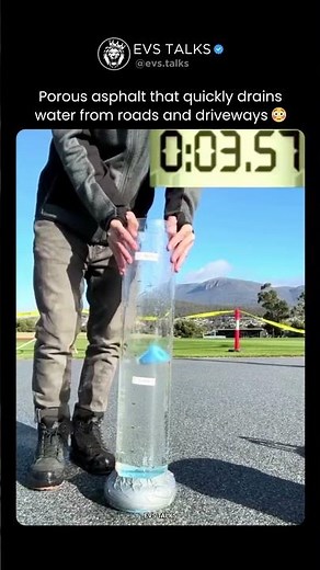Watch This Asphalt Swallow Water in Seconds 😳🛣️💧