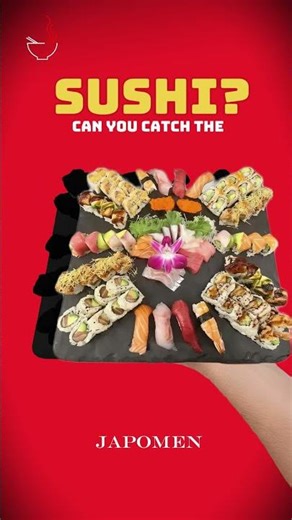 Can You Catch the Sushi Plate? 🍣 JAPOMEN Food Challenge