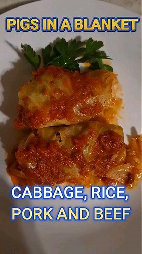 Pigs in a Blanket - Quick & Easy 3 Course Meal. Cabbage, Rice Pork & Beef. #healthycooking #cooking