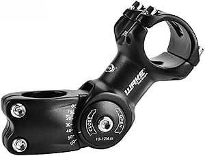 Amazon.com : Bike Adjustable Stem 25.4mm 0~60 Degree FOMTOR Adjustable Handlebar Stem for Mountain Bike Road MTB (25.4mm x 90mm,Black) : Sports & Outdoors