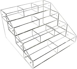 N 4-Tier Bin Organizer and Table-Top Display for Organization, Storage, Candy, Small Parts, and More (4 Tier - 10 Bins)