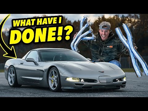 I PUT INSANE HEADERS & X PIPE ON THE C5 CORVETTE!!! *C5 Corvette Headers Install | DriveHub