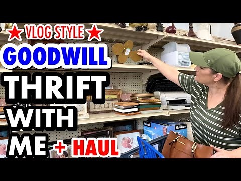 Goodwill THRIFT WITH ME + HAUL * THRIFT SHOPPING VLOG * homemade vanilla on the homestead