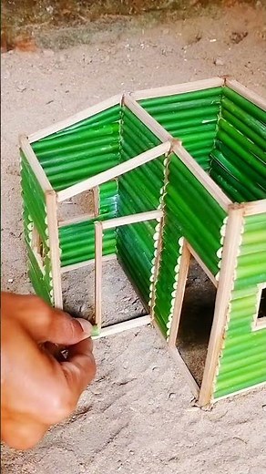 “Simple Bamboo Mini House Model | Handmade Tiny Home Idea”