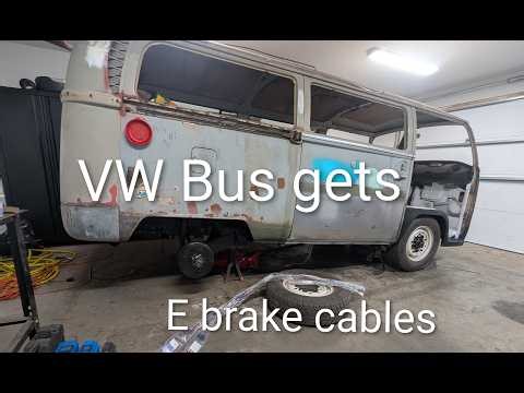 How to install E brake cables on a VW bus.