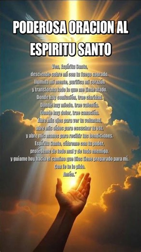 PODEROSA ORACION AL ESPIRITU SANTO #bendiciones #fe #dios