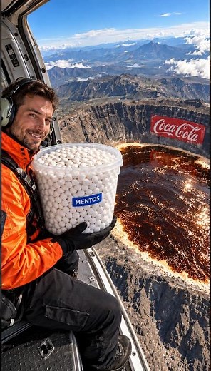 We Dropped 1,000 Mentos Into a Coca-Cola Volcano! 🤯🌋