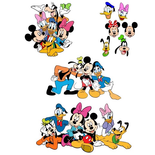 Mouse and Friends SVG Bundle, Vintage Cartoon Characters PNG, Retro Cute Friends Svg for Cricut Silhouette, Mickey,donald,goofy Inspired Svg - Etsy