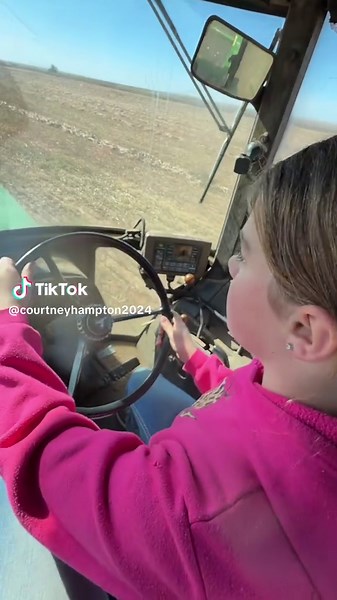 This big girl got to learn to drive the tractor with the baler today! So proud of her! Can’t wait for what our future holds! #tractor #baler #learningtodrive #family #daughter