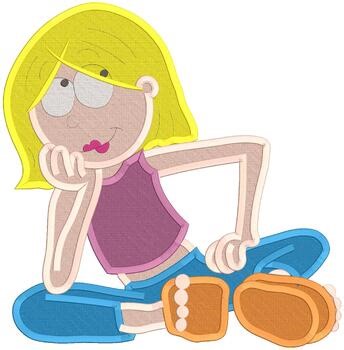 Lizzie Disney Filled Embroidery Design - Instant Download