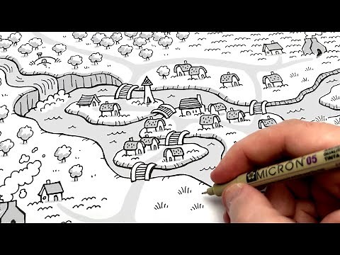 How to Draw A Fantasy Village Map!