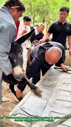 Helping a Donkey Load Onto a Truck | Gentle Animal Handling