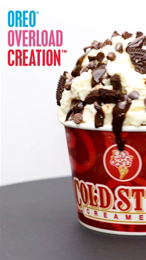 OREO Overload® is calling your name! All the OREO® cookies you love, loaded into every bite🍪🍦 | Cold Stone Creamery