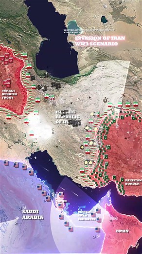 Invasion of Iran Animated Map [Fictional Scenario] #iranisraelwar #iranwar #mapping