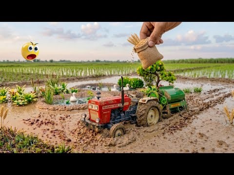 DIY Mini Tractor Builds Hand Pump Cow Shower | Using Bricks | Village Water Supply | @topminigear