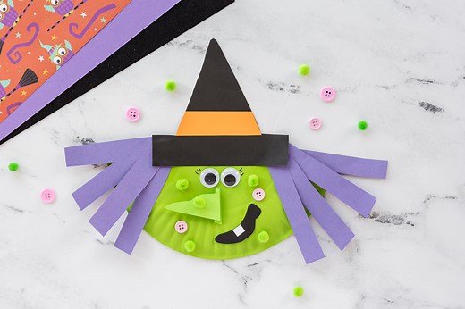 Paper Plate Witch Craft