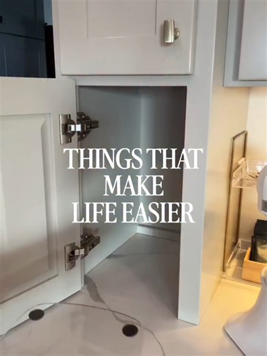 These things seriously make life SO much easier! 😍 a cabinet lift system for heavy appliances like your KitchenAid mixer—no more struggling! #kitchenaccessories #kitchenhacks #kitchenorganization #lifehack #HomeHacks