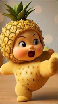 Fruit Fighter: The Karate Pineapple 🍍🥋 #shorts #cutebaby