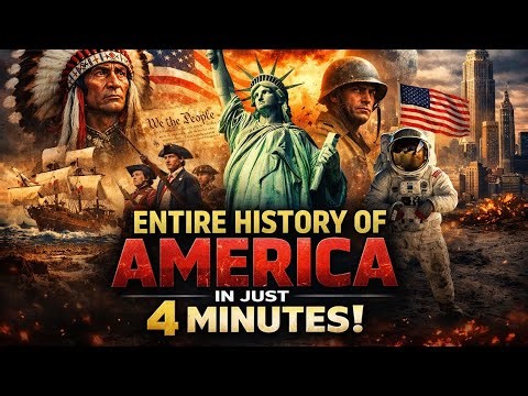 Entire History of America 🇺🇸 Explained in just 4 minutes | Full American History Documentary