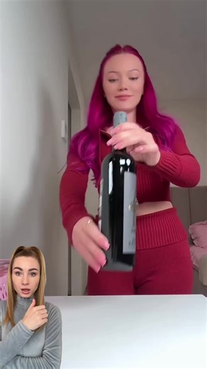 How to open bottle without a corkscrew… 😳 #hacks #lifehacks #challenge #shorts