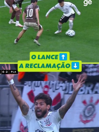 Yuri Alberto cai na área, reclama muito e pede pênalti, mas o juiz não marca. Platense #corinthians #futebol #libertadores