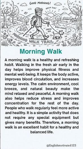 Morning Walk — Start Your Day Fresh and Healthy #speakconfidentenglish #speakingeveryday #learn