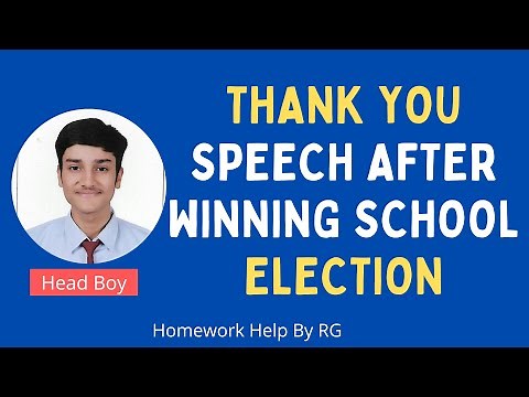 Speech for Headboy | Thank You Speech After Winning School Election | Prefect English Speech |