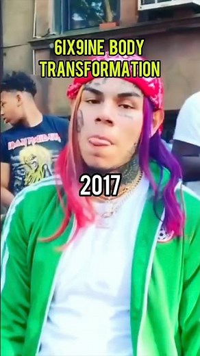 6ix9ine’s body transformation 🍺😭 #rap #6ix9ine #shorts
