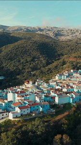 A drone tour of Júzcar: Spain's real-life Smurf village