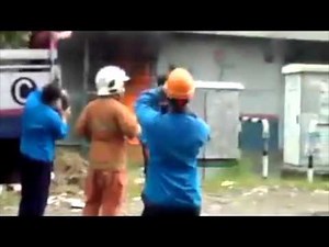 Power substation explosion