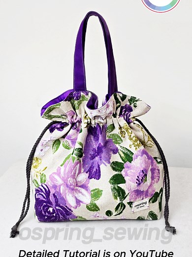 DIY Lovely Drawstring Bag Tutorial for Beginners