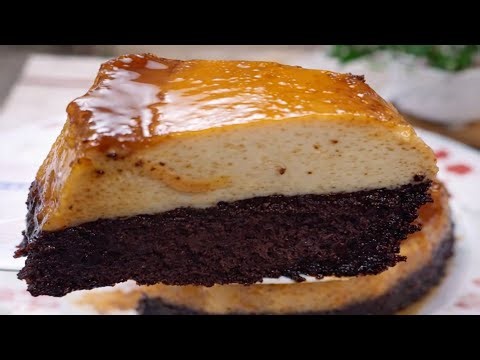 This is the most delicious chocolate impossible cake in the world!!🍫🍰