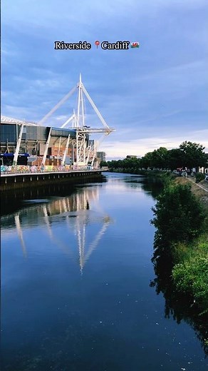 Views of Cardiff’s Principality Stadium by the Taff River 🌉🇬🇧 | #wales #unitedkingdom