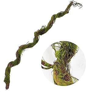 74.8" Thick Fake Tree Trunk Branches Wall Moss Twig Hanging Vine | Large Cherry Blossom Artificial Room Ceiling Plants Wood Twigs Rattan for Garden Wedding Halloween Outdoor Jungle Decoration