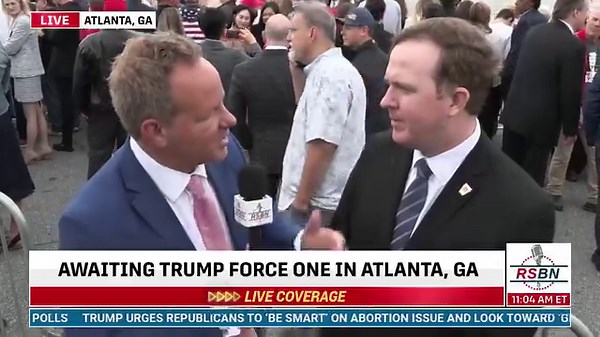 3.6K views · 194 reactions | WATCH: RSBN speaks with Trump-endorsed congressional candidate Brian Jack in Atlanta, Georgia WATCH LIVE: https://www.rsbnetwork.com/video/live-president-donald-j-trump-arrives-on-trump-force-one-in-atlanta-4-10-24/ | Right Side Broadcasting | Facebook