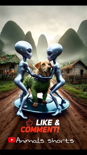 Cute dog alien kidnapping video ❤️👍 #funnyvideo #cute dog #viralshorts #alien#shorts