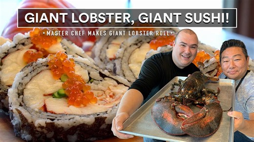 Giant Lobster, giant sushi roll