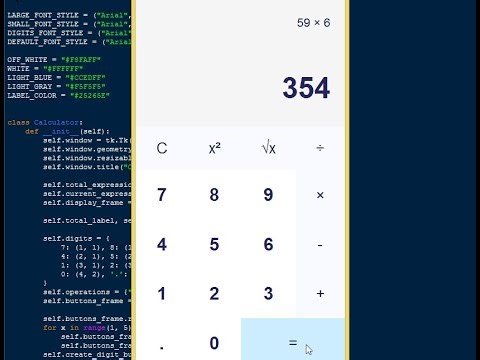 Simple Calculator App using Tkinter in Python