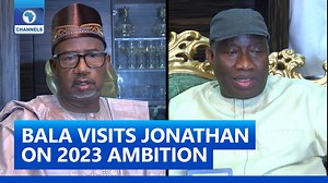 390K views · 8.6K reactions | Former President Goodluck Jonathan has expressed confidence in the ability of Governor Bala Mohammed of Bauchi to lead the country. Speaking during a meeting held on Thursday, Jonathan said he is very familiar with the Governor’s commitment to national service. | Channels Television | Facebook