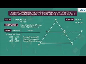 Mid-Point Theorem | Mid Point and Its Converse Including Intercept Theorem | Class 9th Math ICSE