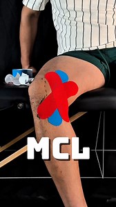 Kinesiotape for the Medial Collateral Ligament (MCL) 🌟 Supporting the knee, reducing tension, and helping you move with more confidence #knee #KineTape #sports | Kinetape Academy