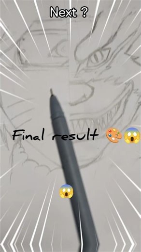 Kurama Mode Naruto:BEST Drawing ! 🤯🦊/ animeart /#naruto#anime#shorts