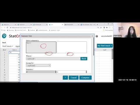 StatCrunch: Population Standard Deviation & Variance