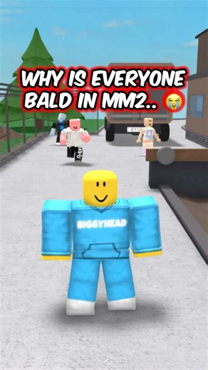 WHY IS EVERYONE BALD IN MM2.. 😭💔 #mm2 #roblox #shorts